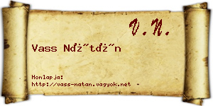 Vass Nátán névjegykártya