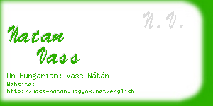 natan vass business card