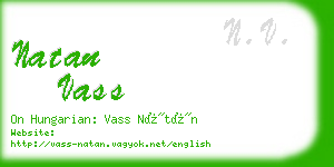 natan vass business card